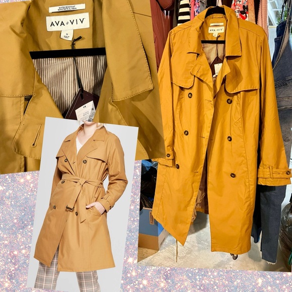 NEW Ava & Viv tan raincoat! - Picture 1 of 4